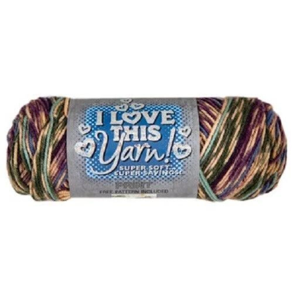 I Love This Yarn! Print Stripes Acrylic Yarn 591 Songbird Stripe Hobby Lobby New